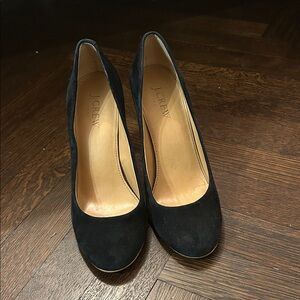 J. Crew Black Suede Heels